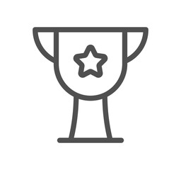 Victory and award icon outline and linear vector.