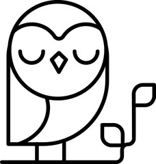 cartoon owl bird outline symbol