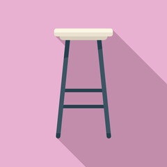 Kitchen chair icon flat vector. Interior furniture. Modern furniture