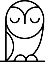 cartoon owl bird outline symbol