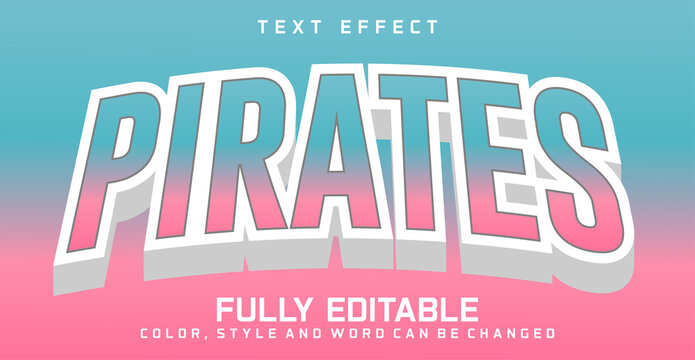 Pirates text editable style effect