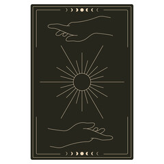 boho style design for tarot card cover