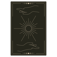 boho style design for tarot card cover