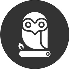 Owl bird Glyph cartoon icon