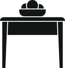 Wood table icon simple vector. Kitchen room. Modern house