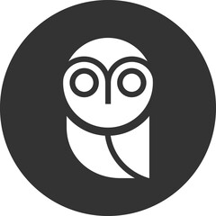 Obraz premium Owl bird Glyph cartoon icon