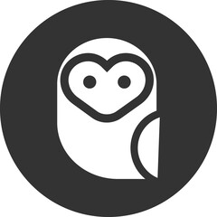 Owl bird Glyph cartoon icon
