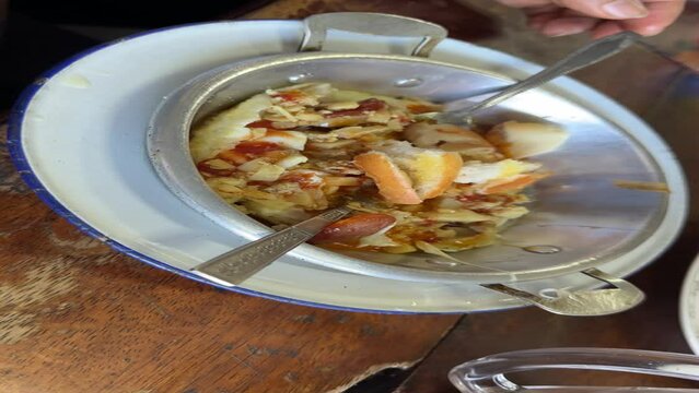 Omelette with Vietnamese Sausage and Chinese Sausage