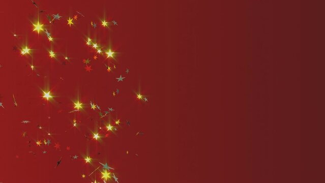 Roter Hintergrund mit goldenen Sternchen