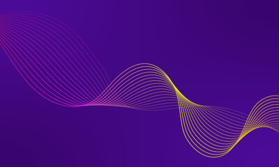 Bright abstract background with wavy yellow-pink lines