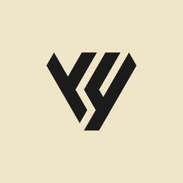 Modern and minimalist initial letter YY or 2Y monogram logo