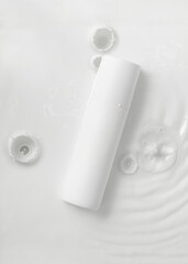 Packaging for cosmetics bottles without logo and label on white background. Mockup cosmetics