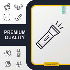 Flash light icon graphic element. Modern design.