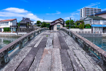 Fototapeta na wymiar 天草の祇園橋（熊本県天草市）