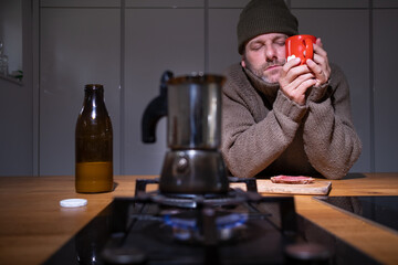 Frühstücken und Heizkosten sparen! Warm anziehen!