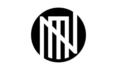 brand NM letter alphabet logo