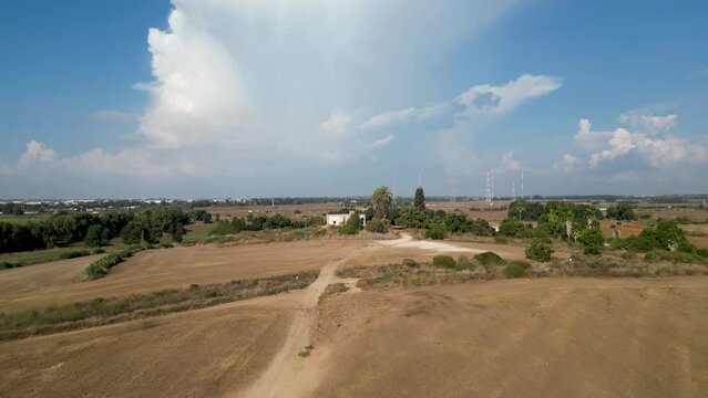 Drone 4K videos of Tel Shalaf &ndash; Tell esh Shallaf Historical site on the southern outskirts of the city of Rehovot
