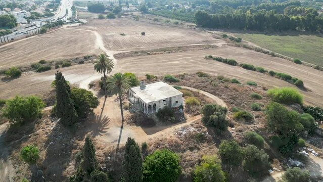 Drone 4K videos of Tel Shalaf &ndash; Tell esh Shallaf Historical site on the southern outskirts of the city of Rehovot