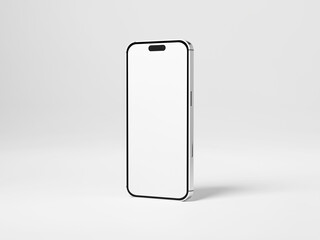 iPhone 14 pro max Smartphone mockup. Smartphone 3d model. Phones on the front side. 3D rendered Illustration.