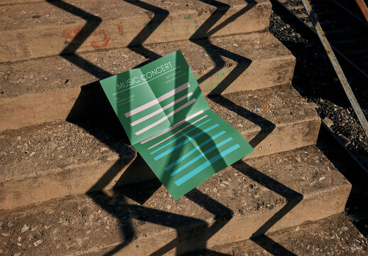 Vertical A2 Potser Mockup Outdoors With Shadows