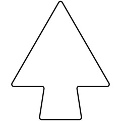 Click icon vector isolated transparent  background. Sign Mouse pointer, Arrow illustration for Website design and mobile app development . PNG file.