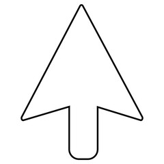 Click icon vector isolated transparent  background. Sign Mouse pointer, Arrow illustration for Website design and mobile app development . PNG file.