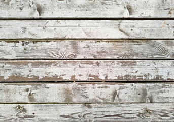 Old white wooden board. Empty vintage background