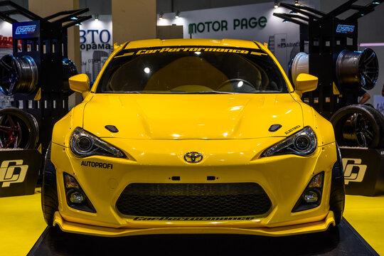 MOSCOW - AUG 2016: Toyota GT86 presented at MIAS Moscow International Automobile Salon on August 20, 2016 in Moscow, Russia