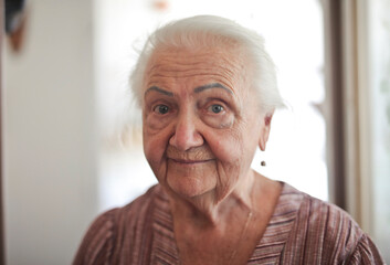 portrait of  a old caucasian woman