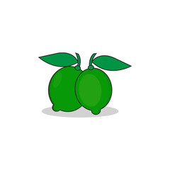 Natural lemon fruit cartoon illustration