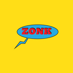 Zonk comics style text template