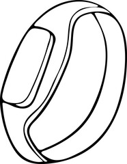 Hand drawn sports watch icon. Vector illustration, doodle style. Sports Equipment.
