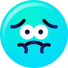 round 3d Emoticon. Yellow Emoji faces emoticon smile, digital smiley expression emotion feelings, chat cartoon emotes. Vector illustration icon on yellow background