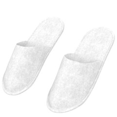 3d rendering illustration of disposable slippers