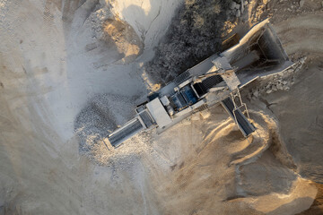 Aerial documentation of a factory for the production of building materials