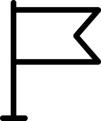 Obraz premium flag vector outline sign