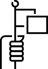flag vector outline sign
