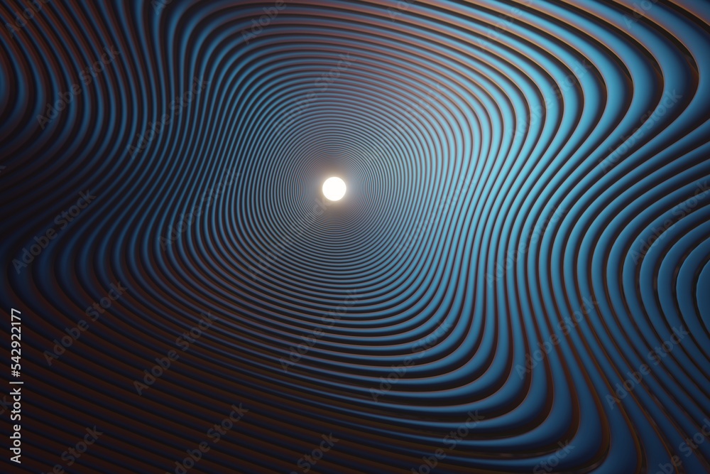 Aufkleber Beautiful Abstract colourful wave background. Starburst dynamic wave. 3d rendering illustration  Background pattern for design.