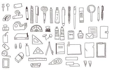 手書き文房具セットpng