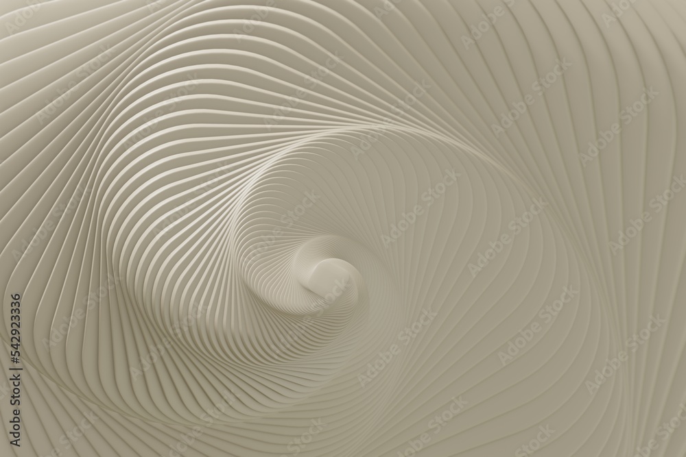 Aufkleber Wonderful  abstract  swirl  background. Trendy white gradient shapes. Liquid curve shape in motion. 3d rendering illustration Background pattern for design.