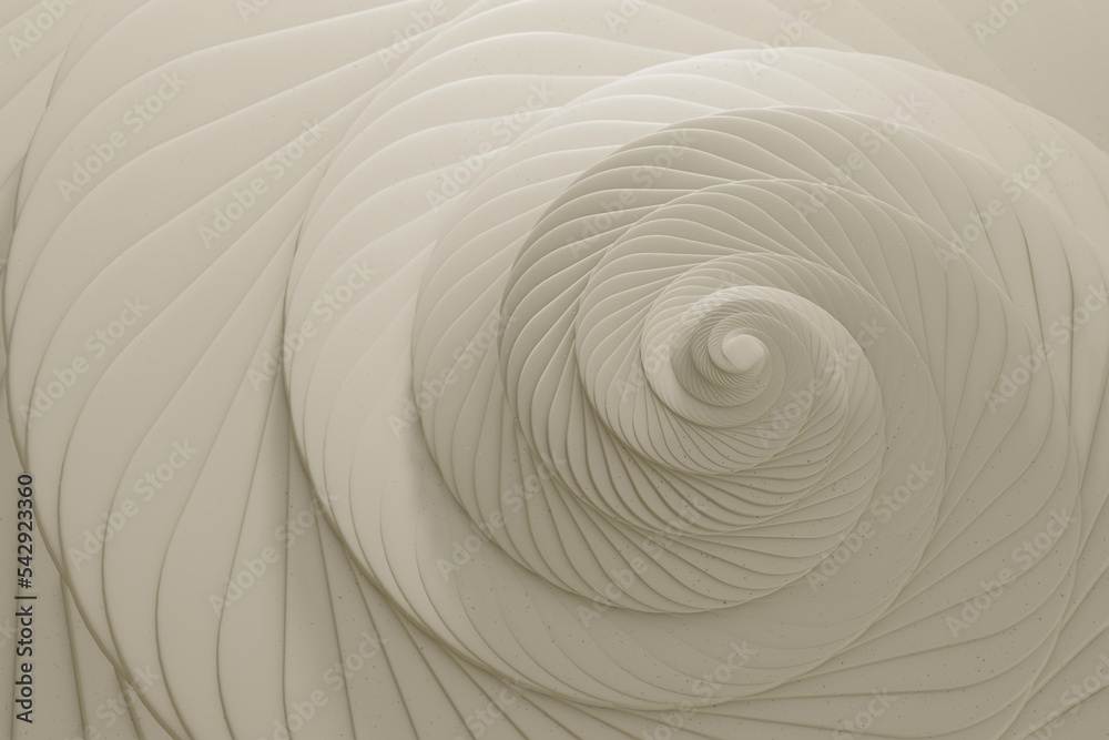 Poster Wonderful  abstract  swirl  background. Trendy white gradient shapes. Liquid curve shape in motion. 3d rendering illustration Background pattern for design.