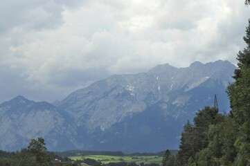 landschaft berge wolken 