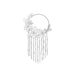 Christmas Frames with Winter Plants. Vector Illustration.