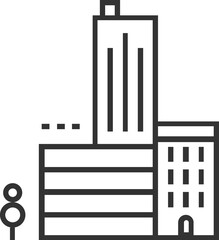 Big city icon. Skyscraper