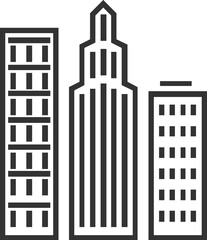 Big city icon. Skyscraper