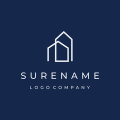 Real estate and mortgage logo design. Real estate logo simple design custom logo design vector illustration