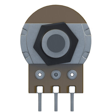 3d rendering illustration of a double potentiometer