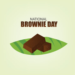 Vector Illustration of National Brownie Day. Simple and Elegant Design