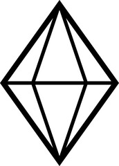 Diamond, gem line icon