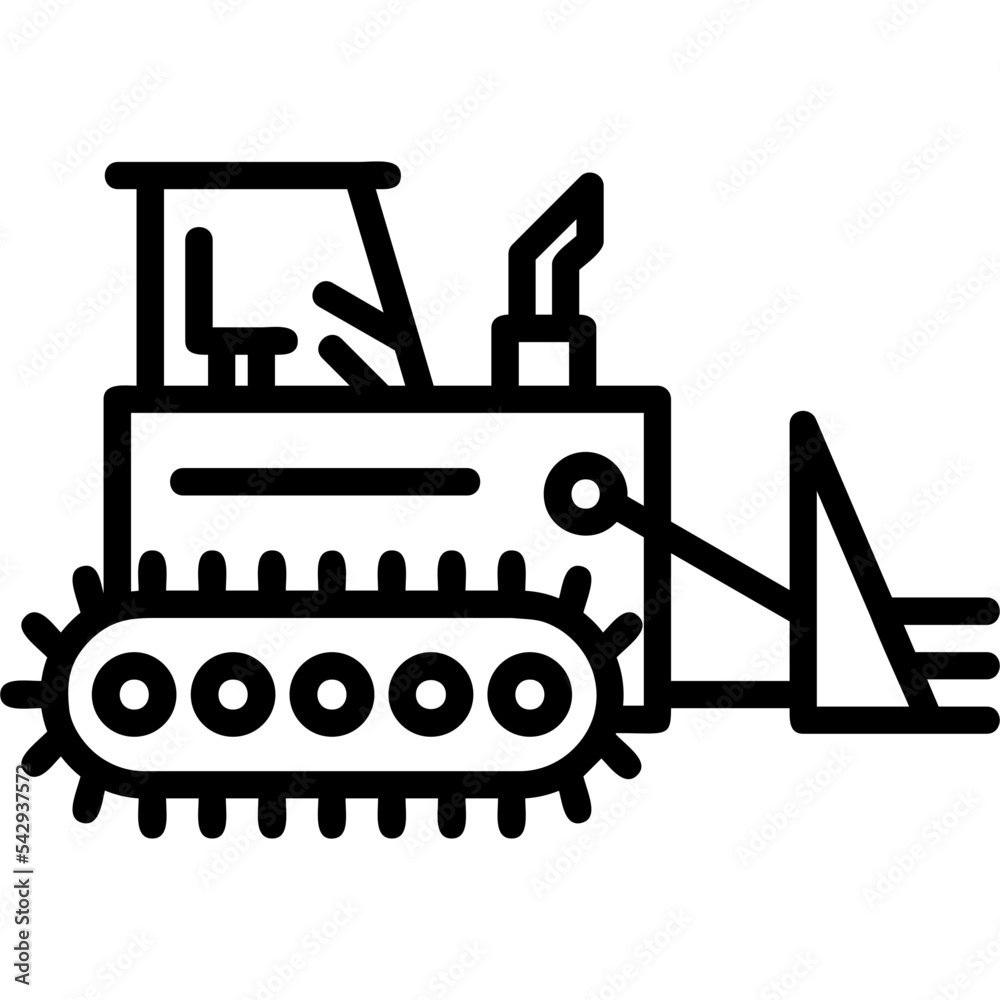 Poster bulldozer icon